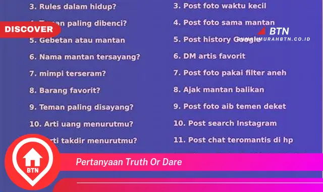 pertanyaan truth or dare