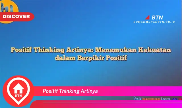 positif thinking artinya