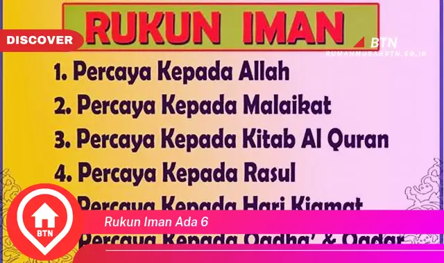 rukun iman ada 6