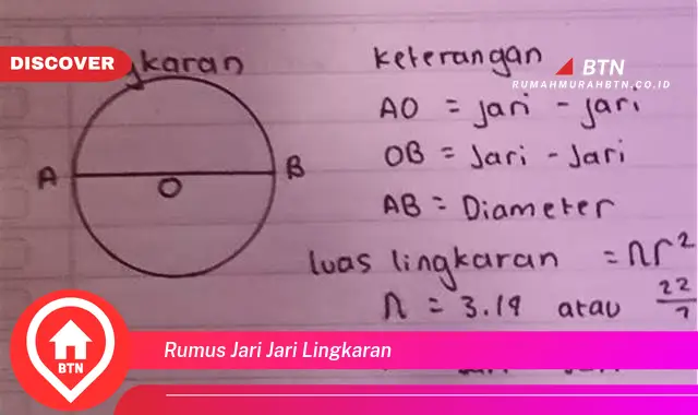 rumus jari jari lingkaran