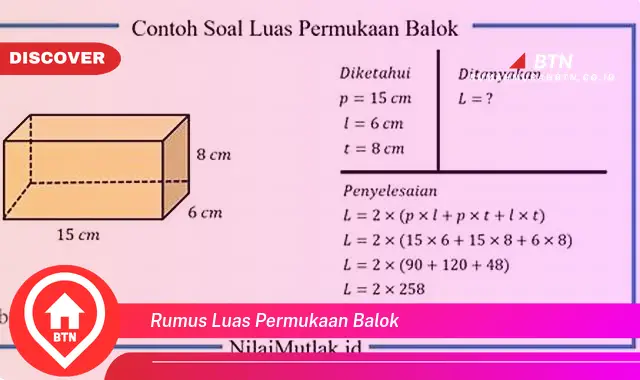 rumus luas permukaan balok