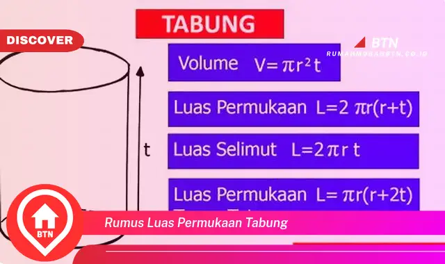 rumus luas permukaan tabung