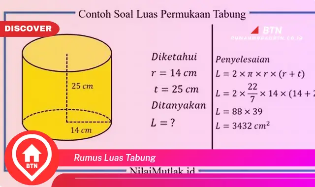 rumus luas tabung