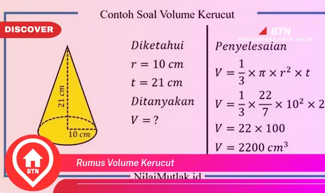 rumus volume kerucut