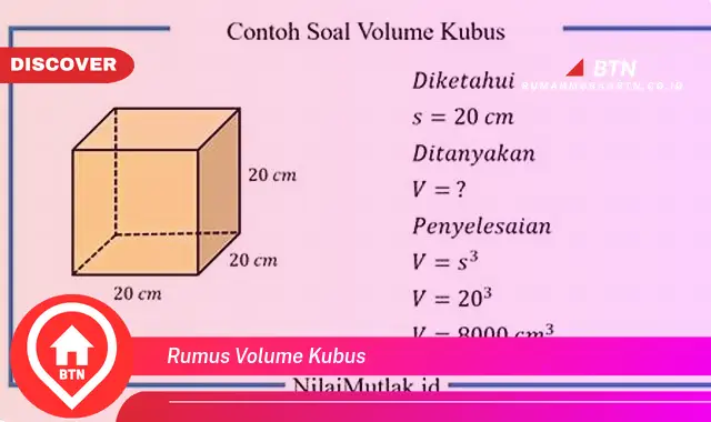 rumus volume kubus