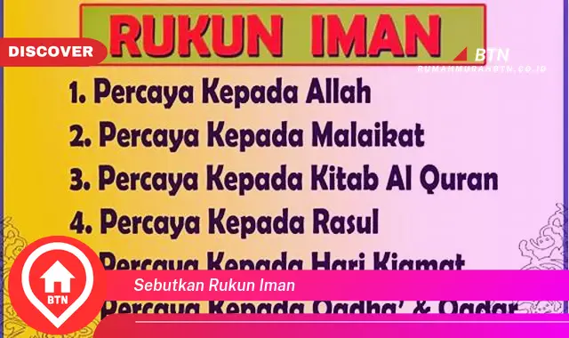 sebutkan rukun iman