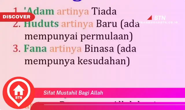 sifat mustahil bagi allah