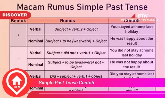 simple past tense contoh