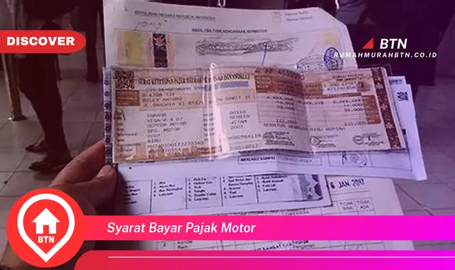 syarat bayar pajak motor