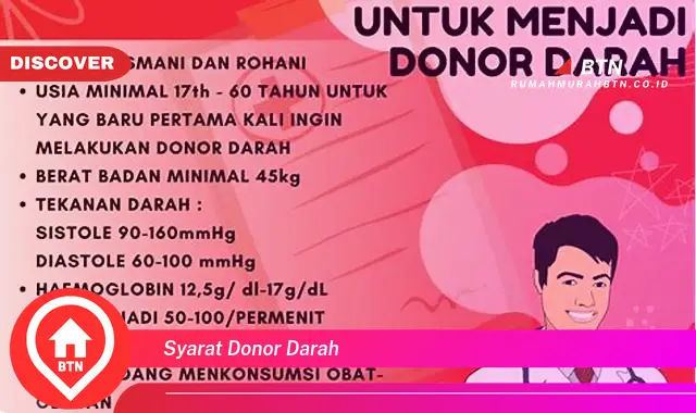 syarat donor darah