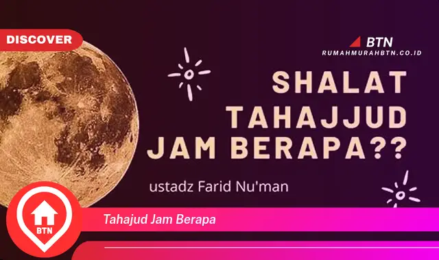 tahajud jam berapa