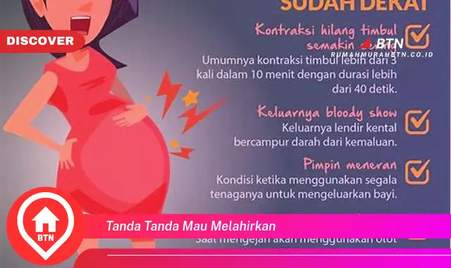 tanda tanda mau melahirkan