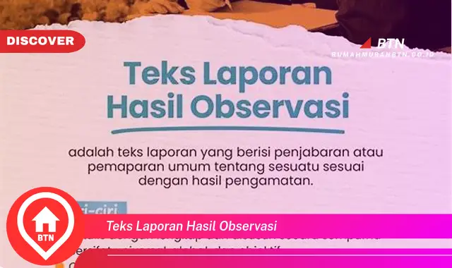 teks laporan hasil observasi