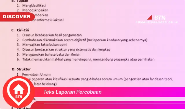 teks laporan percobaan