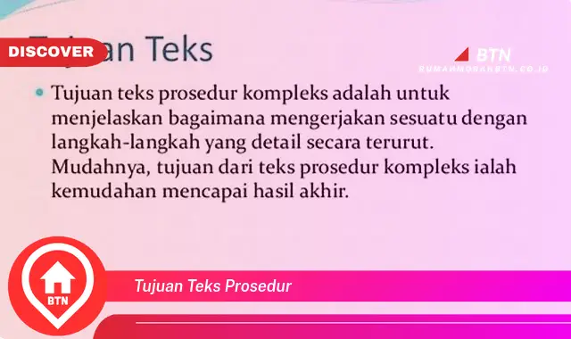 tujuan teks prosedur