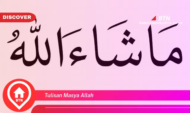 tulisan masya allah