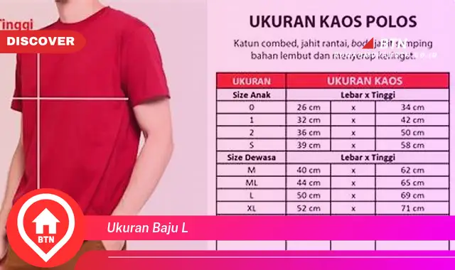 ukuran baju l