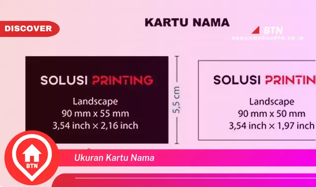 ukuran kartu nama