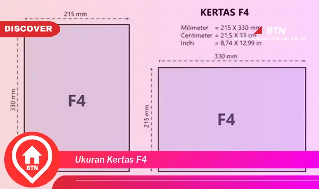 ukuran kertas f4