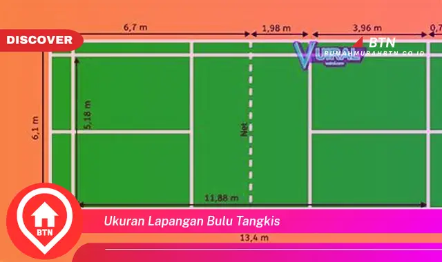 ukuran lapangan bulu tangkis