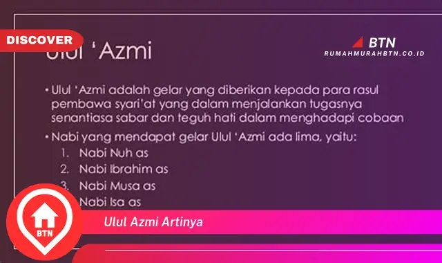 ulul azmi artinya