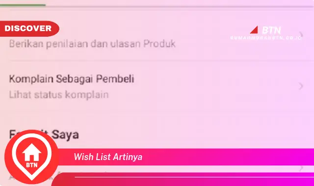 wish list artinya