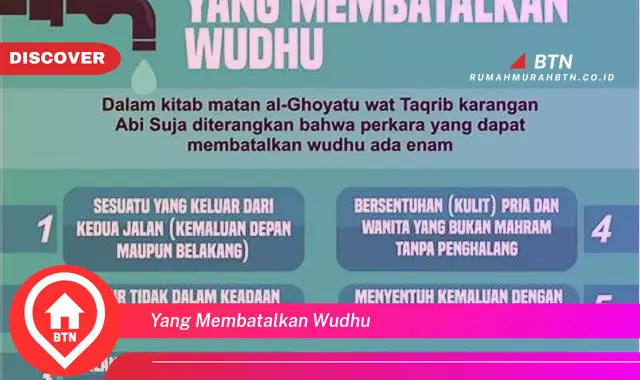 yang membatalkan wudhu