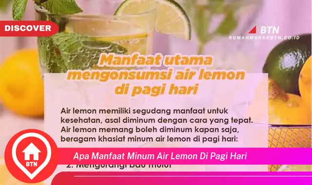 apa manfaat minum air lemon di pagi hari