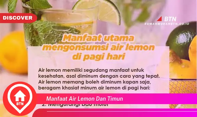 manfaat air lemon dan timun