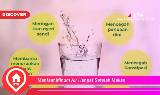 manfaat minum air hangat setelah makan