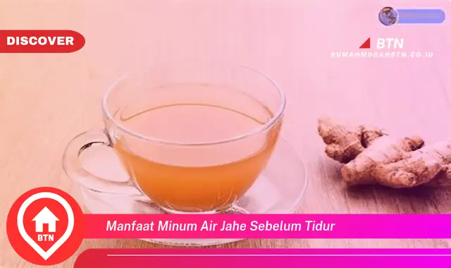 manfaat minum air jahe sebelum tidur