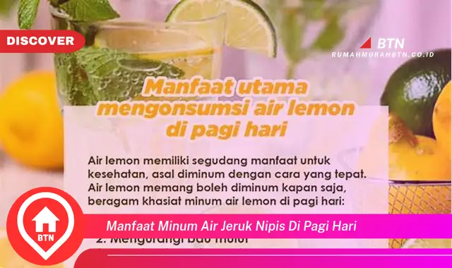 manfaat minum air jeruk nipis di pagi hari