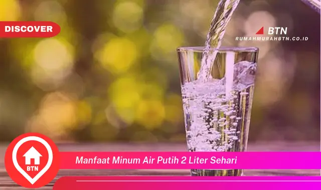 manfaat minum air putih 2 liter sehari