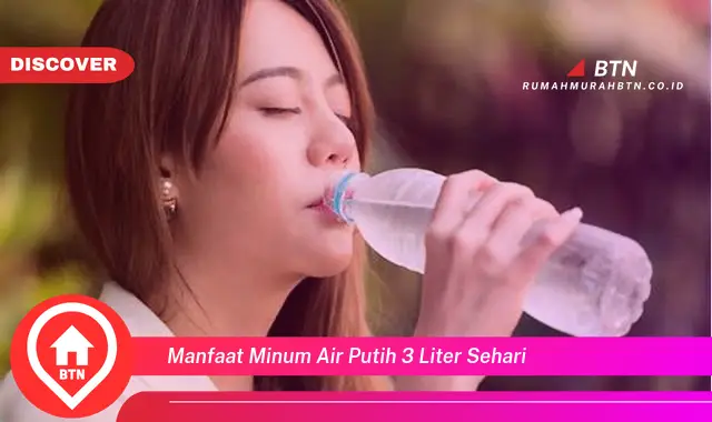 manfaat minum air putih 3 liter sehari