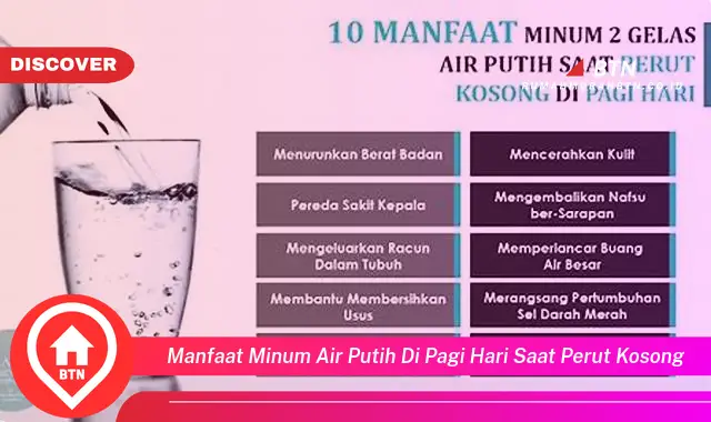 manfaat minum air putih di pagi hari saat perut kosong