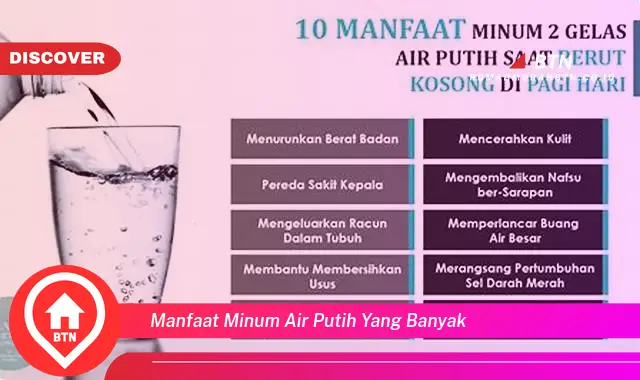 manfaat minum air putih yang banyak