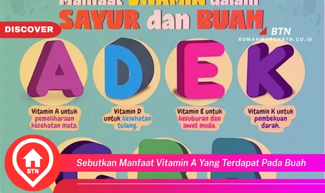 sebutkan manfaat vitamin a yang terdapat pada buah