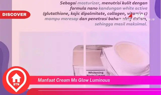 manfaat cream ms glow luminous