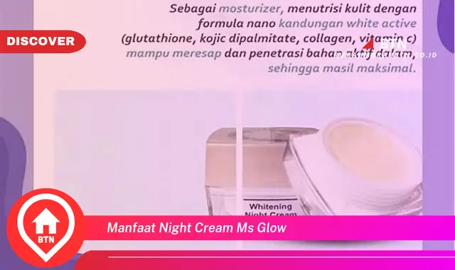 manfaat night cream ms glow