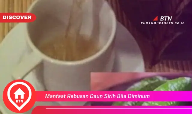 manfaat rebusan daun sirih bila diminum