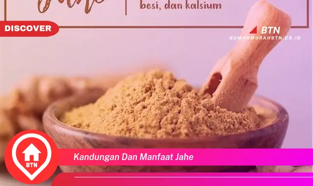 kandungan dan manfaat jahe