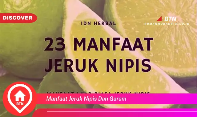 manfaat jeruk nipis dan garam