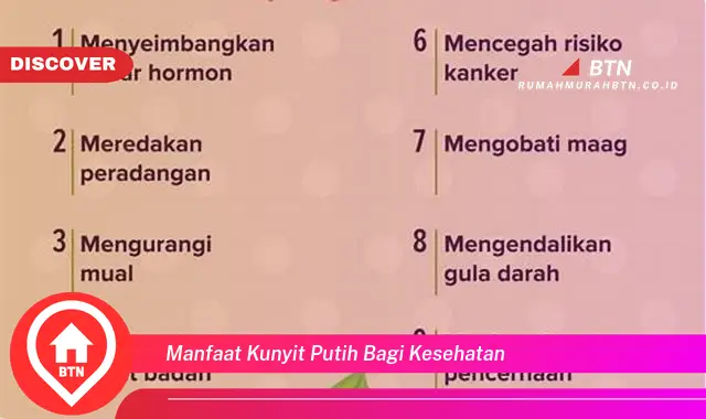 manfaat kunyit putih bagi kesehatan