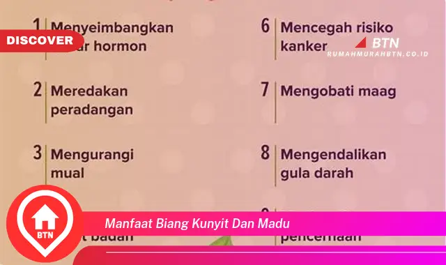 manfaat biang kunyit dan madu