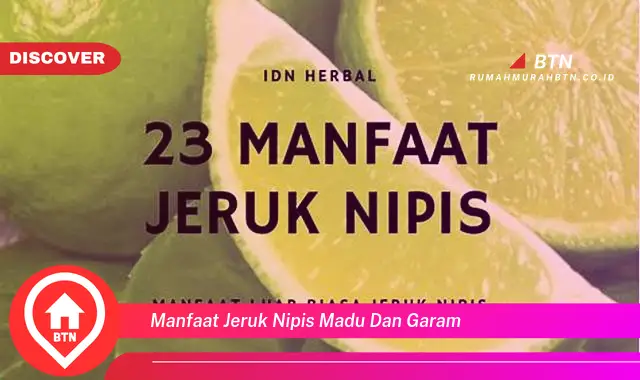 manfaat jeruk nipis madu dan garam