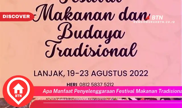 apa manfaat penyelenggaraan festival makanan tradisional