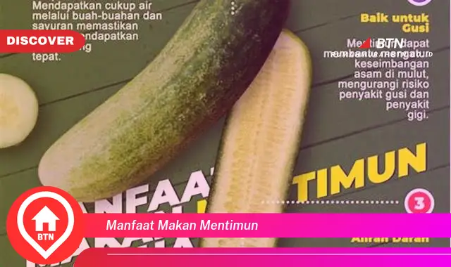 manfaat makan mentimun