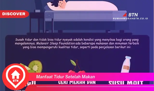 manfaat tidur setelah makan