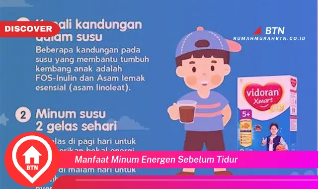 manfaat minum energen sebelum tidur