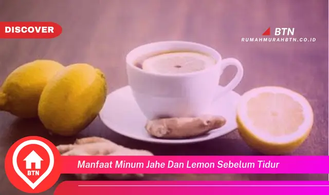 manfaat minum jahe dan lemon sebelum tidur